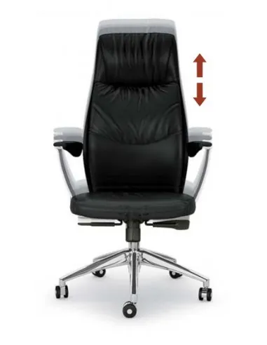 Fauteuil de Direction en cuir avec têtière, modèle VIC – Mobel Linea