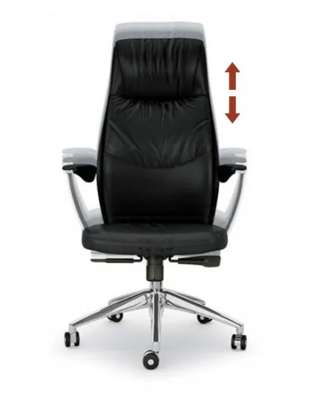 Fauteuil de Direction en cuir avec têtière, modèle VIC – Mobel Linea