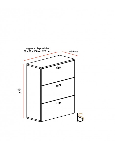 Armoire basse pour dossiers suspendus – Mobel Linea