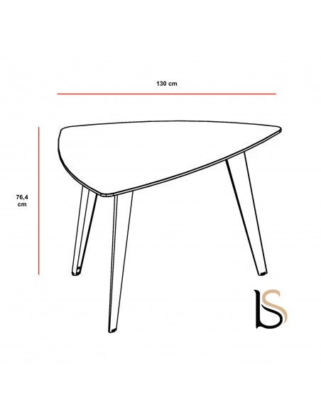 Table de réunion triangulaire Pigreco Up– Martex