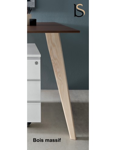 Table de réunion Pigreco Up pieds bois – Martex