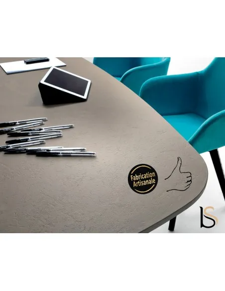 Table de réunion Pigreco Up pieds bois – Martex