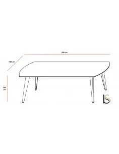 Table de réunion Pigreco Up laquée – Martex 2