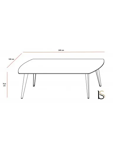 Table de réunion Pigreco Up Ciment – Martex