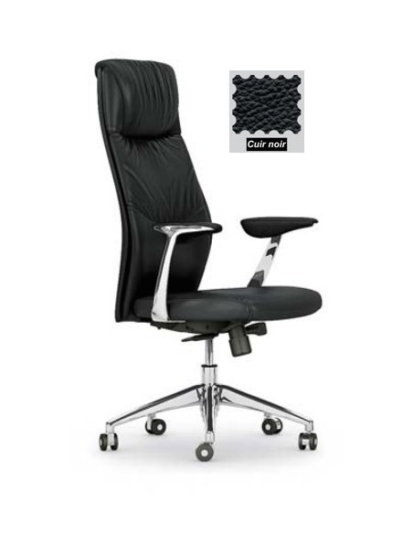 Fauteuil de Direction en cuir avec têtière, modèle VIC – Mobel Linea