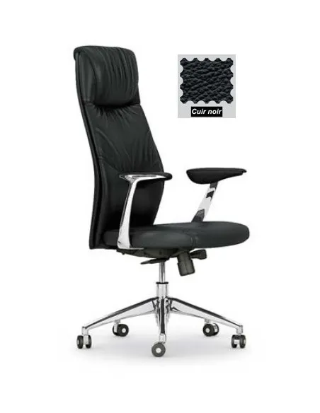 Fauteuil de Direction en cuir avec têtière, modèle VIC – Mobel Linea