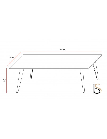 Table de réunion rectangulaire Pigreco Up– Martex