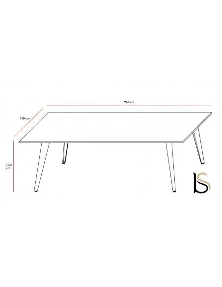 Table de réunion rectangulaire Pigreco Up– Martex