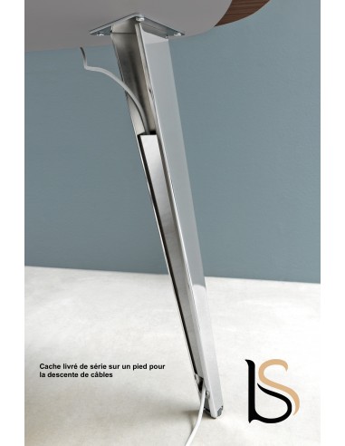 Table de réunion design Pigreco Up laquée/chromé – Martex