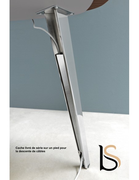 Table de réunion design Pigreco Up laquée/chromé – Martex