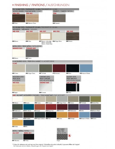 Table de réunion design Pigreco Up laquée/chromé – Martex