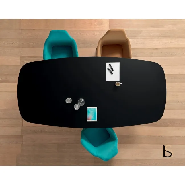Table de réunion design Pigreco Up laquée/chromé – Martex