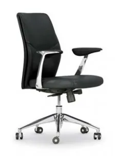 fauteuil-direction-mobel-linea-vic-noir-cuir-accoudoirs-chromes 2