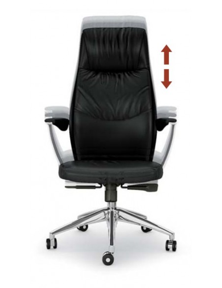 Fauteuil Manager en cuir modèle VIC – Mobel Linea