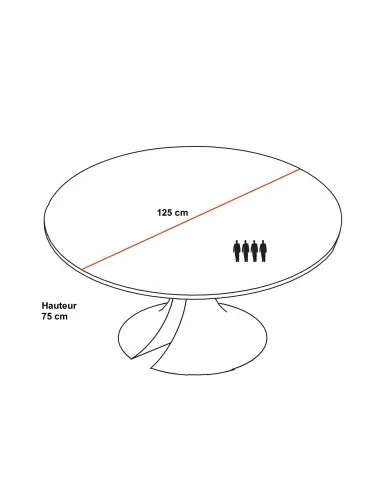 Table de réunion ronde Ola – Martex