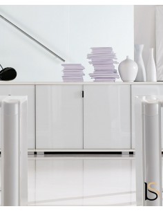 Armoire avec 2 portes en verre blanc – Mobel Linea