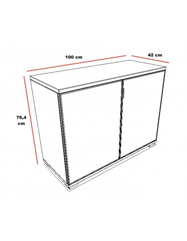 Armoire avec 2 portes en verre blanc – Mobel Linea