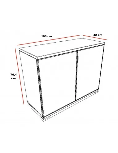 Armoire avec 2 portes en verre blanc – Mobel Linea