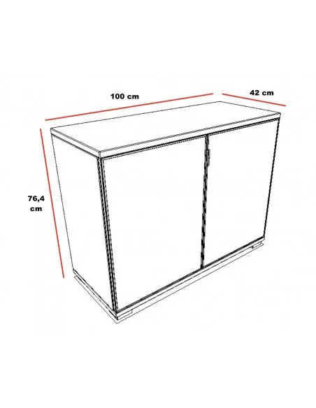 Armoire avec 2 portes en verre blanc – Mobel Linea
