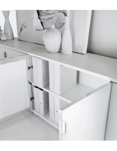 Armoire avec 2 portes en verre blanc – Mobel Linea 2