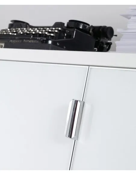 Armoire avec 2 portes en verre blanc – Mobel Linea