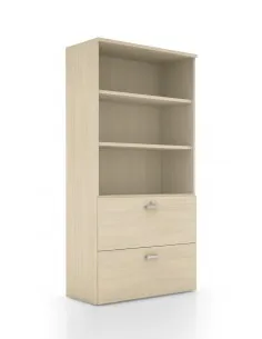 Armoire bibliothèque et tiroirs pour dossiers suspendus – Mobel Linea