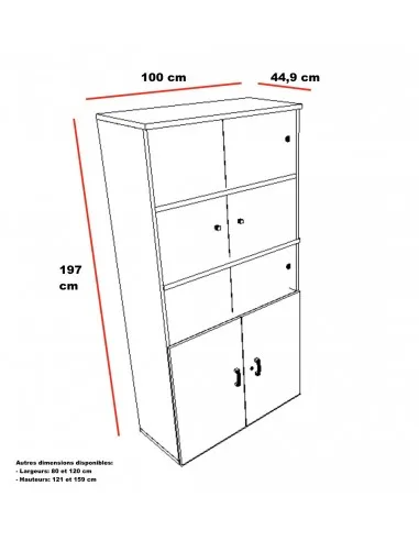 Armoire haute version bibliothèque – Mobel Linea