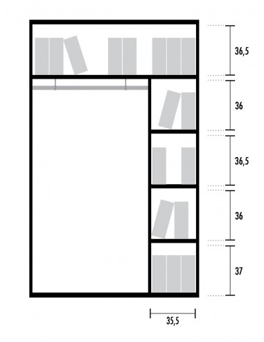 Armoire vestiaire avec portes battantes – Mobel Linea