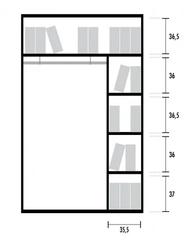 Armoire vestiaire avec portes battantes – Mobel Linea