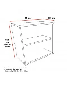 Étagère basse en bois – Mobel Linea 2