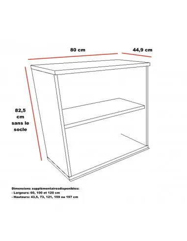 Étagère basse en bois – Mobel Linea