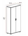 Grande armoire à portes battantes TAK – Mobel Linea
