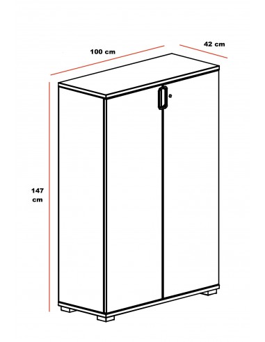 Armoire de rangement avec portes battantes TAK – Mobel Linea