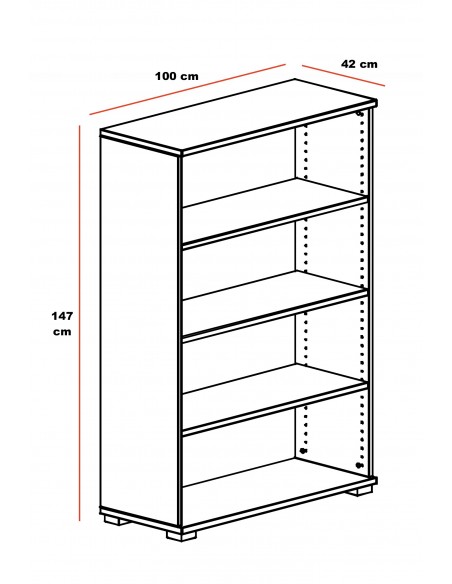 Étagère avec 3 tablettes – Mobel Linea