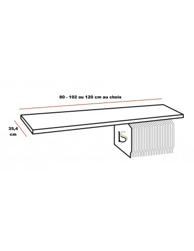Tablette fixe pour armoire NG – Mobel Linea