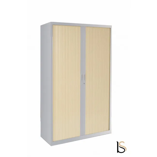 Armoire haute à portes rideaux tons bois– GAPSA