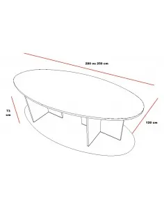 Table de réunion ovale K3 – Mobel Linea. 2