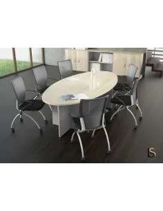 Table de réunion ovale K3 – Mobel Linea.