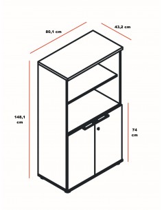 Armoire avec niche bibliothèque – MDD 2