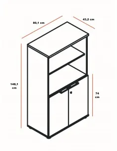 Armoire avec niche bibliothèque – MDD 2