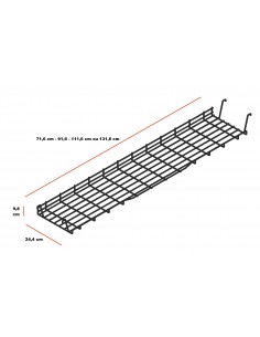 Lot de 2 goulottes horizontales guide-câbles Yan - MDD. 2