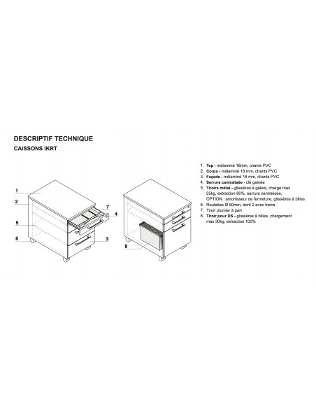 Caisson mobile avec coussin - MDD