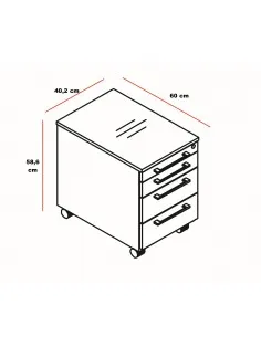 Caisson mobile avec coussin - MDD 2