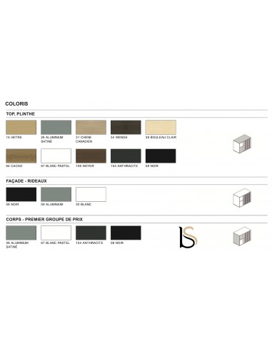 Armoire à rideaux démontable en bois - MDD