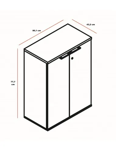 Armoire de rangement 2 niveaux – MDD