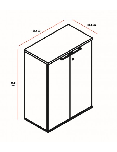Armoire de rangement 2 niveaux – MDD