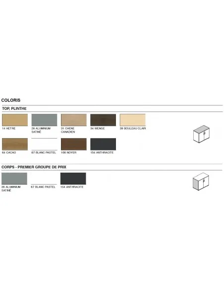 Armoire de rangement 2 niveaux – MDD