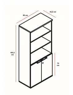 Armoire de rangement 2 niveaux – MDD 2