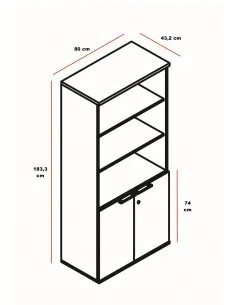 Armoire de rangement 2 niveaux – MDD 2