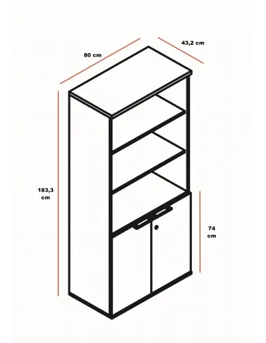 Armoire de rangement 2 niveaux – MDD